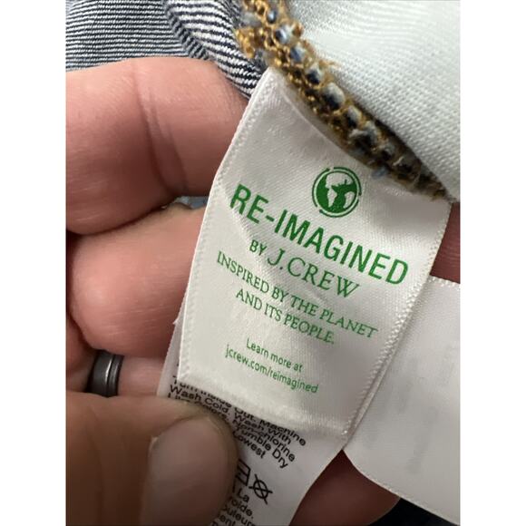 J.Crew Women XS Bibs Overalls Re-Imagined All Day Cotton Stretch Denim Blue Jean - Picture 7 of 11